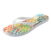 Colorful Abstract Leafs Patroon Teenslippers (Schuin)