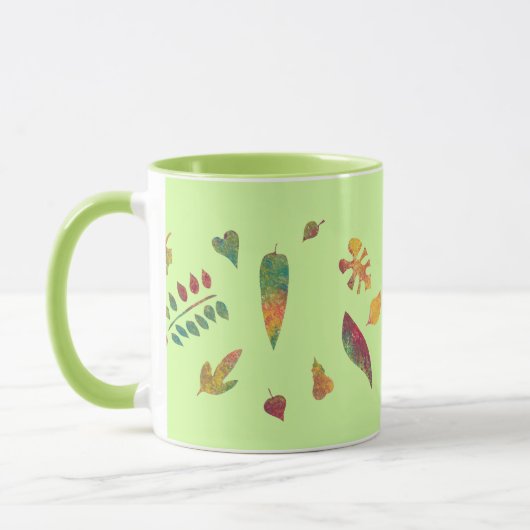 Colorful Abstract Leaves Autumn Mugs Mok (Links)