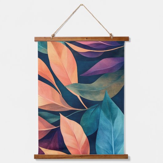 Colorful Abstract Leaves Hangend Wandkleed (Voorkant 3)