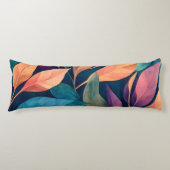 Colorful Abstract Leaves Lichaamskussen (Voorkant)