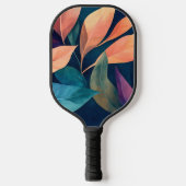 Colorful Abstract Leaves Pickleball Paddle (Voorkant)