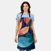 Colorful Abstract Leaves Schort (Gedragen)