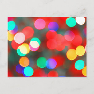 Colorful Abstract Lights Bokeh Briefkaart
