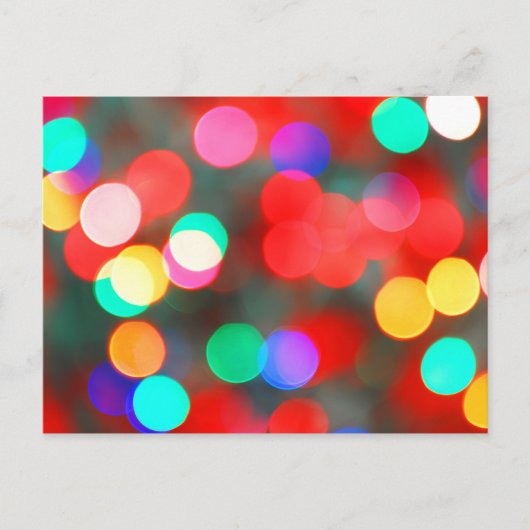 Colorful Abstract Lights Bokeh Briefkaart (Voorkant)