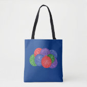 Colorful Abstract Line Art kersttassen Tote Bag (Voorkant)