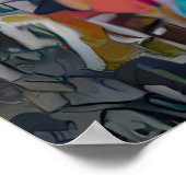 Colorful Abstract Lion Poster (Hoek)