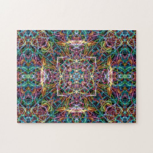 Colorful Abstract Mandala Legpuzzel (Horizontaal)