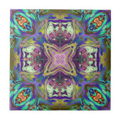 Colorful Abstract Mandala Tegeltje (Voorkant)