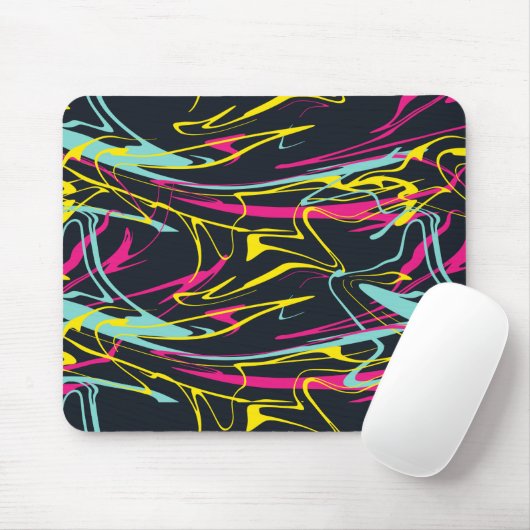 Colorful Abstract Memphis Lines Pattern Muismat (Met muis)