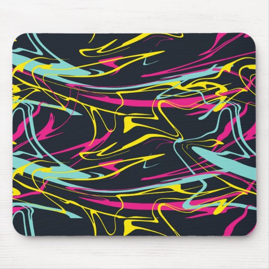 Colorful Abstract Memphis Lines Pattern Muismat (Voorkant)