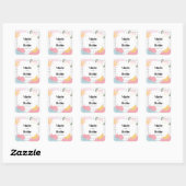 Colorful Abstract Memphis Wedding Vierkante Sticker (Vel)