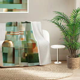 Colorful Abstract Modern Art Pattern Sherpa Deken