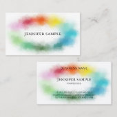 Colorful Abstract Modern Elegant Professional Visitekaartje (Voorkant / Achterkant)