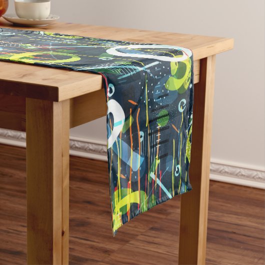 Colorful Abstract modern geometrisch patroon Medium Tafelloper (Voorbeeld)