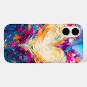 Colorful Abstract Modern Love Heart Case-Mate iPhone Case (Achterkant (horizontaal))