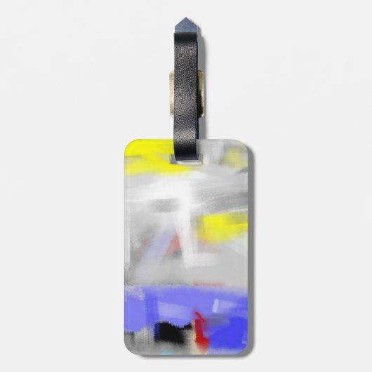 Colorful Abstract Modern minimalist Bagagelabel (Achterkant verticaal)
