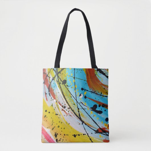 Colorful Abstract Modern Unique Tote Bag (Voorkant)