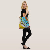 Colorful Abstract Modern Unique Tote Bag (Op model)