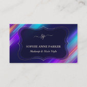 Colorful Abstract Monogram Professional Makeup  Visitekaartje (Voorkant)