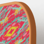 Colorful Abstract Monogrammed Pickleball Paddle (Links Detail)
