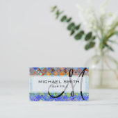Colorful Abstract mosaic Custom Monogram #2 Visitekaartje (Staand voorkant)