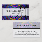 Colorful Abstract mosaic Custom Monogram Visitekaartje (Voorkant / Achterkant)