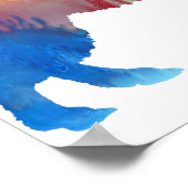 Colorful abstract Mountain Goat silhouette Poster (Hoek)