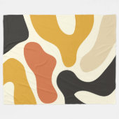 colorful Abstract mustard yellow orange Pattern Fleece Deken (Voorkant (Horizontaal))