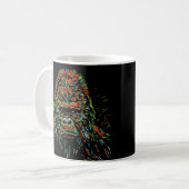 Colorful Abstract Neon Gorilla Koffiemok (Voorkant links)