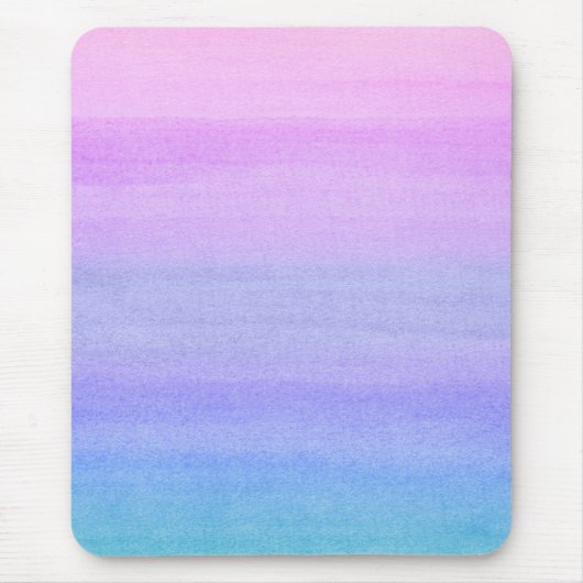 Colorful Abstract Ombre Waterverf Patroon Muismat (Voorkant)