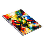 Colorful Abstract Parrots Tropical Birds Art  Notitieboek (Rechterzijde)