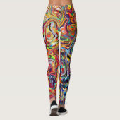 Colorful Abstract Patroon Leggings (Achterkant)