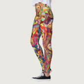 Colorful Abstract Patroon Leggings (Links)