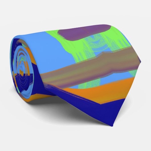 Colorful Abstract Pattern Art Stropdas (Opgerold)