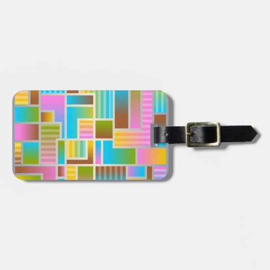 COLORFUL ABSTRACT PATTERN BAGAGELABEL (Voorkant horizontaal)