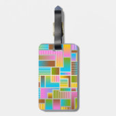 COLORFUL ABSTRACT PATTERN BAGAGELABEL (Achterkant verticaal)