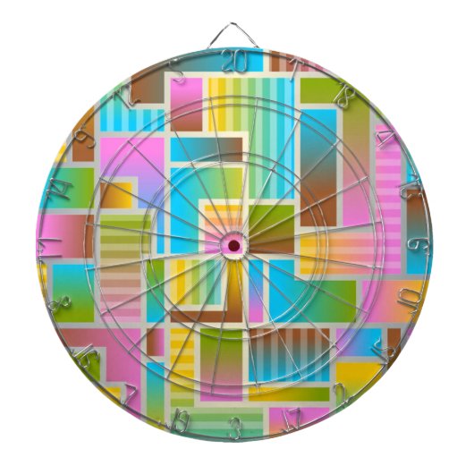 COLORFUL ABSTRACT PATTERN DARTBORD (Voorkant)