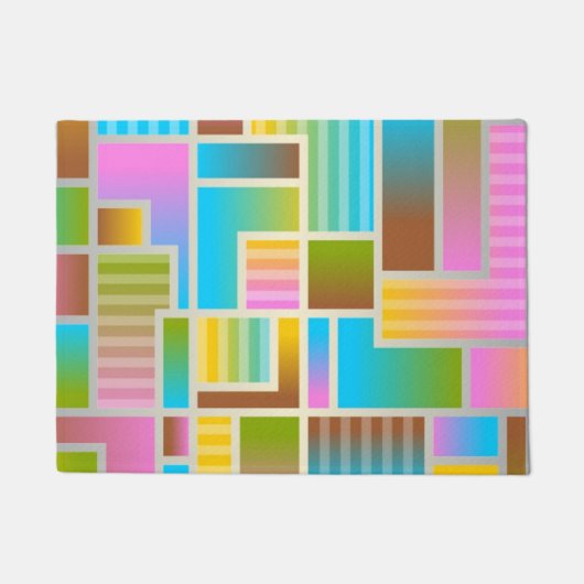 COLORFUL ABSTRACT PATTERN DEURMAT (Voorkant)
