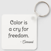 Colorful abstract pixel face sleutelhanger (Achterkant)