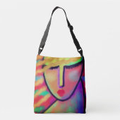 Colorful Abstract portret van een vrouw Crossbody Tas (Achterkant)
