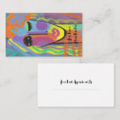 Colorful Abstract portret van een vrouw Visitekaartje (Voorkant / Achterkant)