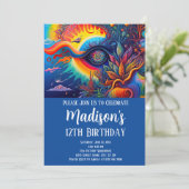 Colorful Abstract Psychedelic All Seing Eye Kaart (Staand voorkant)