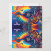 Colorful Abstract Psychedelic All Seing Eye Kaart (Achterkant)