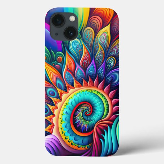 Colorful Abstract Psychedelic Beauful Flower Case-Mate iPhone Case (Achterkant)