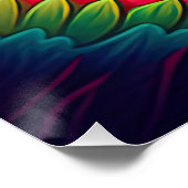 Colorful Abstract Psychedelic Flower Art Perfect Poster (Hoek)