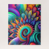 Colorful Abstract Psychedelic Flower Legpuzzel (Verticaal)