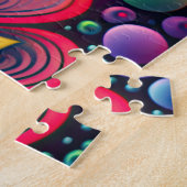 Colorful Abstract Psychedelic Flower Legpuzzel (Zijkant)