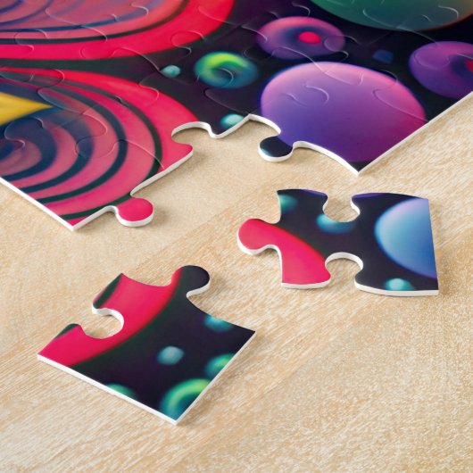 Colorful Abstract Psychedelic Flower Legpuzzel (Zijkant)