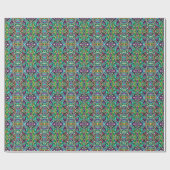 Colorful Abstract Psychedelic Kaleidoscope Patroon Cadeaupapier (Vlak)