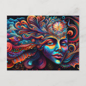 Colorful Abstract Psychedelic Metaphysical Spirit Briefkaart (Voorkant)